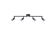 Imagine Spot mobil metal 4Light 4xGU10 Max 7W 600x80x125mm negru Arte Illumina Vorras