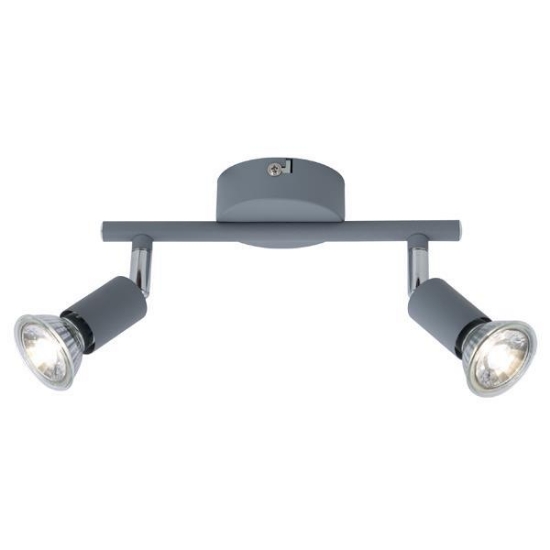 Imagine Spot mobil metal 2 lumini 2xGU10 max 7W 220x80x125mm gri Arte Illumina Voras