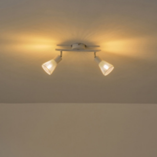 Imagine Spot cu plasă metalică 2 lumini 2XE14 max 8W 255X80X145mm alb Arte Illumina Meshy