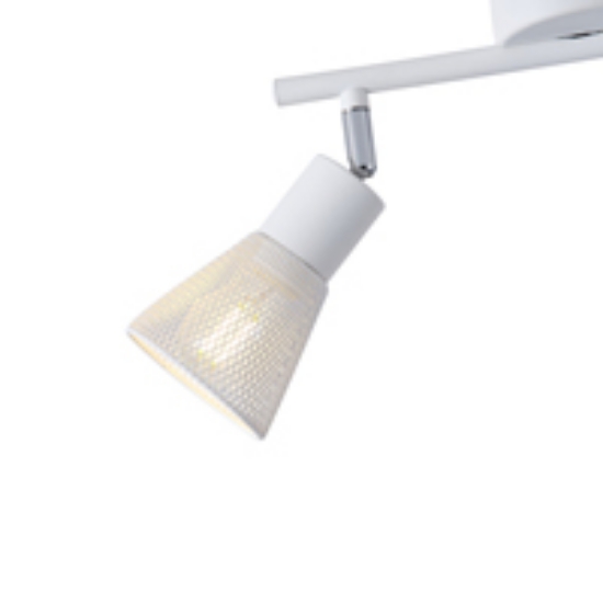 Imagine Spot cu plasă metalică 2 lumini 2XE14 max 8W 255X80X145mm alb Arte Illumina Meshy
