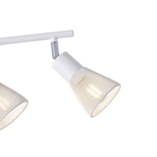 Imagine Spot cu rețea metalică 3 lumini 3XE14 max 8W 390X80X145mm alb Arte Illumina Meshy