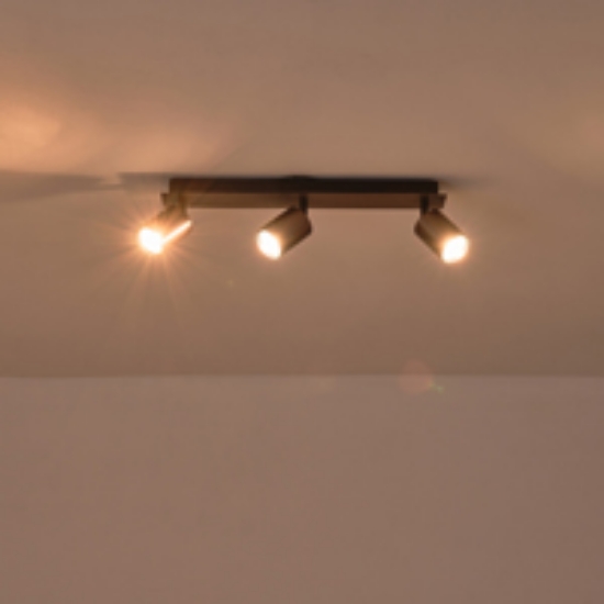 Imagine Spot Aluminiu 3Lămpi 3XGU10 Max 7W 450X120mm Gri Arte Illumina Luxy