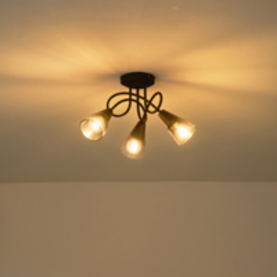 Imagine Spot metal sticlă 3 lumini 3XE14 max 8W 380X185mm transparent Arte Illumina Classy