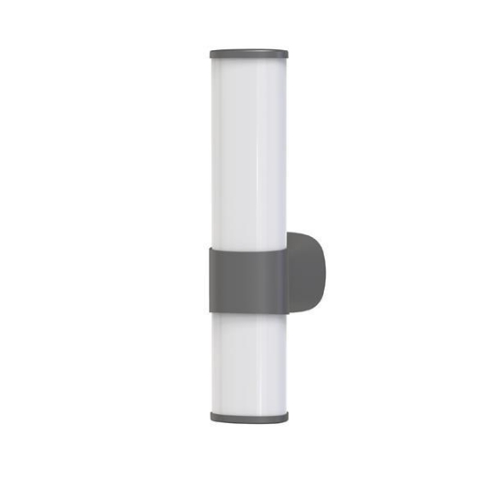 Imagine Aplica de baie LED din plastic 6W 600Lm 3CCT (3000-4000-6000K) 400X68mm IP44 negru Arte Illumina Breeze