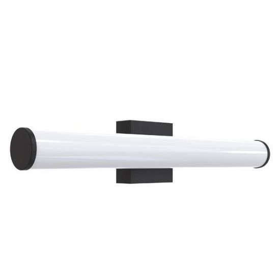 Imagine Aplica de baie ovală din metal-plastic LED 15W 1500Lm 3CCT (3000-4000-6000K) 600X102mm IP44 neagră Arte Illumina PALC