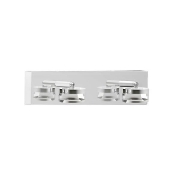 Imagine Aplica de baie metal-aluminiu-acril LED 2X3W 500Lm 3CCT (3000-4000-6000K) 350X115X80mm IP44 argintie Arte Illumina Fresh