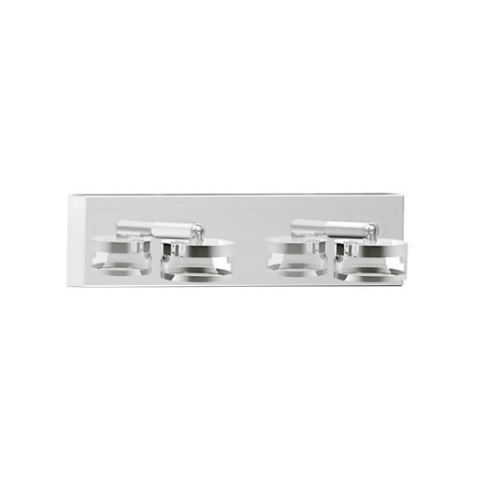 Imagine Aplica de baie metal-aluminiu-acril LED 2X3W 500Lm 3CCT (3000-4000-6000K) 350X115X80mm IP44 argintie Arte Illumina Fresh
