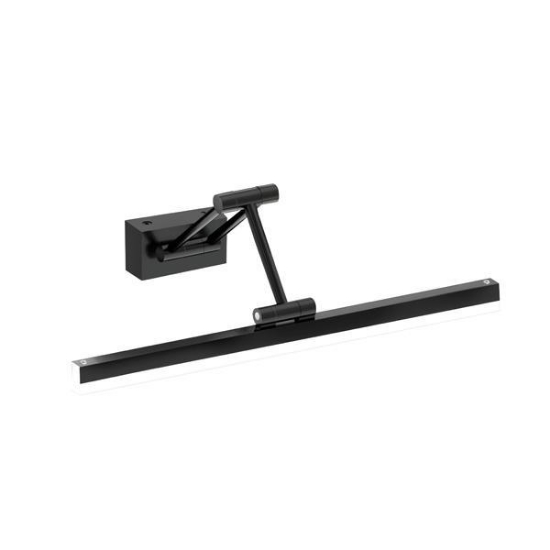 Imagine Candelabru baie metal-aluminiu-acril LED 14W 1260Lm 3CCT(3000-4000-6000K) 400X55mm(Baza 80X40mm) IP44 Negru Arte Illumina Bain
