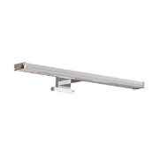 Imagine Lustră pentru baie din aluminiu-plastic LED 8W 640Lm 3000K 400X106X42 IP44 argintie Arte Illumina Nero