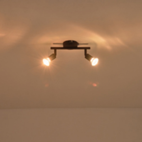 Imagine Spot mobil metal 2 lumini 2xGU10 max 7W 220x80x125mm negru Arte Illumina Vorraș