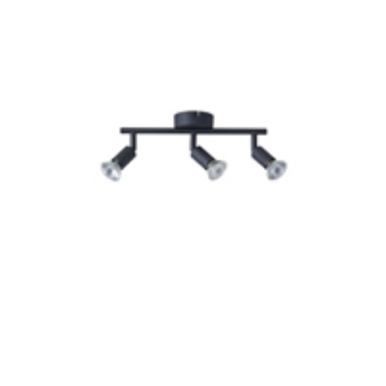 Imagine Spot metal mobil 3 lumini 3xGU10 max 7W 300x80x125mm negru Arte Illumina Vorras