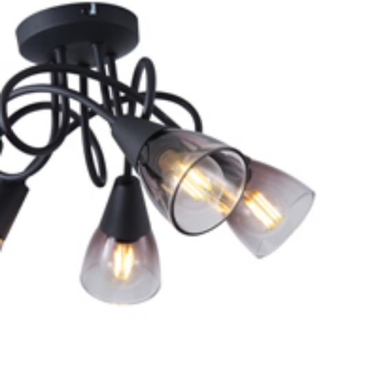 Imagine Spot Metal Glass 5Light 5XE14 Max 8W 380X185mm Transparent Arte Illumina Classy