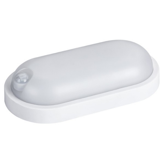 Imagine Aplica LED ovală cu senzor de mișcare 11W 168X92X45mm 4000K IP54 PLUS alb Arte Illumina