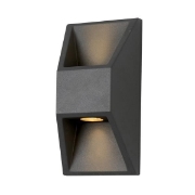 Imagine Aplica de perete suspendată din aluminiu 2x1W 164x82x54.5mm grafit Arte Illumina