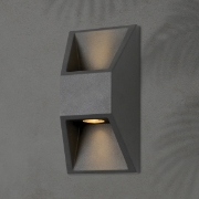 Imagine Aplica de perete suspendată din aluminiu 2x1W 164x82x54.5mm grafit Arte Illumina