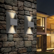 Imagine Aplica de perete suspendată din aluminiu 2x1W 164x82x54.5mm grafit Arte Illumina
