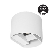 Imagine Aplica de perete din aluminiu 10W 3CCT 135X115X100mm cu difuzor din sticlă albă Arte Illumina