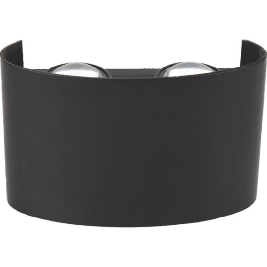 Imagine Aplica de perete din aluminiu up-down 4x1W 310Lm 3000K 120X80X40mm IP54 neagră Arte Illumina