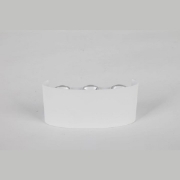 Imagine Aplica de perete din aluminiu up-down 6x1W 469Lm 3000K 170x80x40mm IP54 alb Arte Illumina