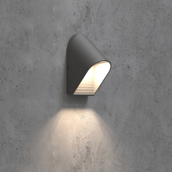 Imagine Aplica de perete din aluminiu 5W 145Lm 3000K 145X70X95mm IP54 neagră Arte Illumina