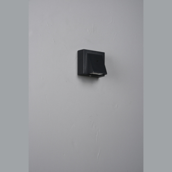 Imagine Aplica de perete din aluminiu 3W 289Lm 3000K 82X78X65mm IP54 neagră Arte Illumina