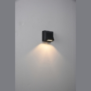 Imagine Aplica de perete din aluminiu 3W 289Lm 3000K 82X78X65mm IP54 neagră Arte Illumina
