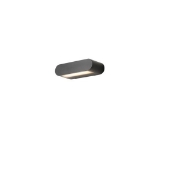 Imagine Aplica de perete din aluminiu 12W 414Lm 3000K 200X50X80mm IP54 Neagră Arte Illumina