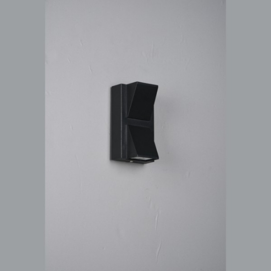 Imagine Aplica de perete din aluminiu up-down 6W 444Lm 3000K 142X80X65mm IP54 neagră Arte Illumina