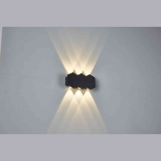 Imagine Aplica de perete din aluminiu up-down 6W 450Lm 3000K 155X80X35mm IP54 neagră Arte Illumina