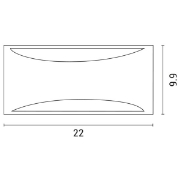Imagine Aplica ovală E27 max 10W LED 220X99X100mm IP54 albă PRO ARTE ILLUMINA