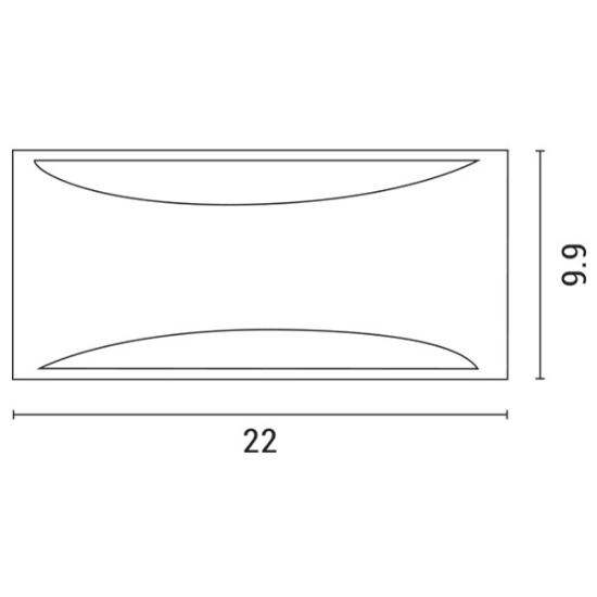 Imagine Aplica ovală E27 max 10W LED 220X99X100mm IP54 albă PRO ARTE ILLUMINA