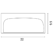 Imagine Aplica de perete Lm03 oval E27 max 10W LED 220X99X100mm IP54 Pro Black Arte Illumina
