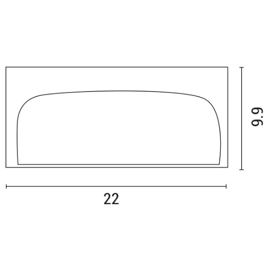Imagine Aplica de perete Lm03 oval E27 max 10W LED 220X99X100mm IP54 gri pro Arte Illumina