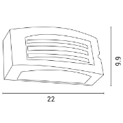 Imagine Aplica de perete Lm04 oval E27 max 10W LED 220X99X100mm IP54 negru PRO