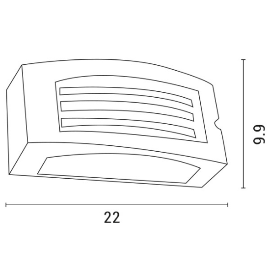 Imagine Aplica de perete Lm04 oval E27 max 10W LED 220X99X100mm IP54 negru PRO