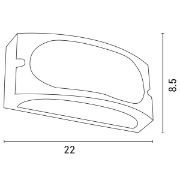 Imagine Aplica de perete Lm05 oval E27 max 10W LED 220X85X100mm IP54 alb pro Arte Illumina