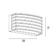Imagine Aplica ovală 527 Max 20W 200X100X90mm neagră Arte Illumina