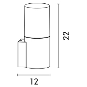 Imagine Aplica de perete din aluminiu E27 120X90X220mm IP54 grafit Arte Illumina