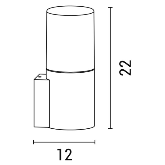 Imagine Aplica de perete din aluminiu E27 120X90X220mm IP54 grafit Arte Illumina