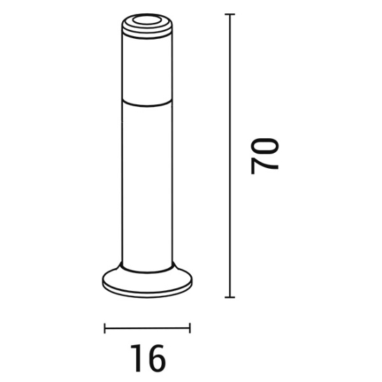 Imagine Post floor round E27 Ø91×160×700mm IP54 negru Arte Illumina