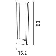 Imagine Post din aluminiu 12W 162X57X600 IP65 3000K negru Arte Illumina