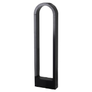 Imagine Post oval din aluminiu 7W 162X57X400mm IP65 3000K negru Arte Illumina