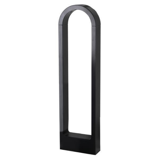 Imagine Post oval din aluminiu 7W 162X57X400mm IP65 3000K negru Arte Illumina