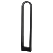 Imagine Post oval din aluminiu 12W 162X57X600mm IP65 3000K negru Arte Illumina