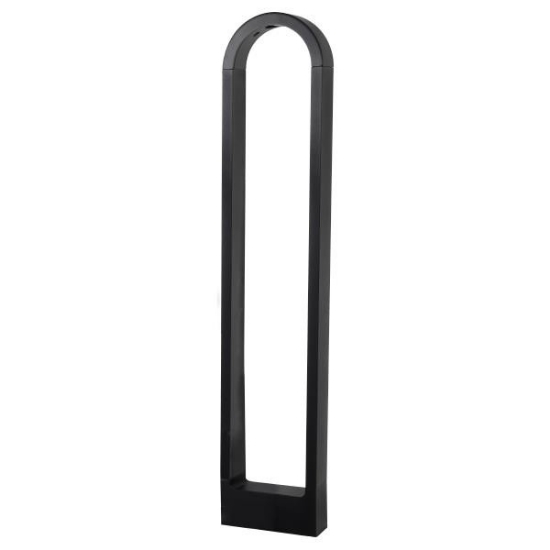 Imagine Post oval din aluminiu 12W 162X57X600mm IP65 3000K negru Arte Illumina
