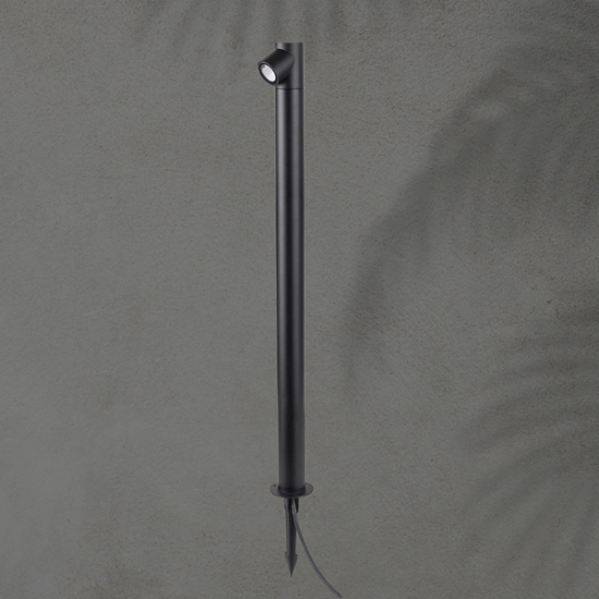 Imagine Post din aluminiu 5W Ø55X800mm IP65 3000K Negru Arte Illumina