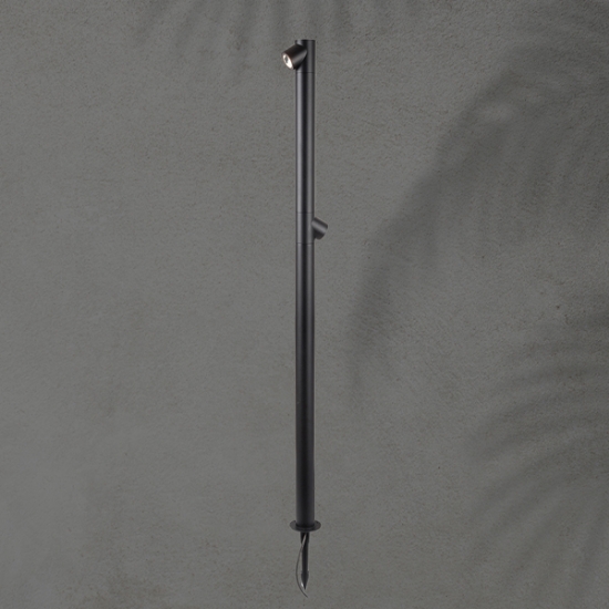 Imagine Post din aluminiu 2×5W Ø85X1200mm IP65 3000K Negru Arte Illumina