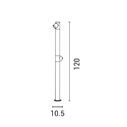 Imagine Post din aluminiu 2×5W Ø85X1200mm IP65 3000K Negru Arte Illumina