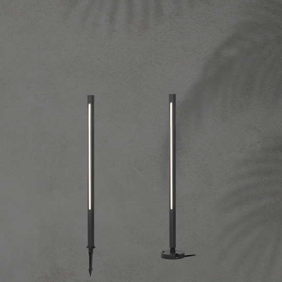 Imagine Post din aluminiu 12W 25x8000mm IP65 3000K negru Arte Illumina
