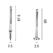 Imagine Post din aluminiu 12W 25x8000mm IP65 3000K negru Arte Illumina